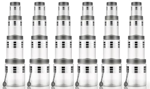 Image of Kitchen Food Storage Container Set, Transparent, PET Material, Airtight, Round, 1200ml 650ml 350ml, 250ml (Pack Of 24)