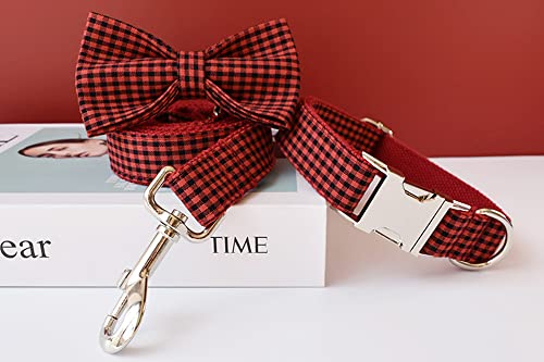 Personalisiertes Hundehalsband mit Metallschnalle, individuelle Haustiermarken mit Namen, Telefonnummer, Adresse graviert, kariert