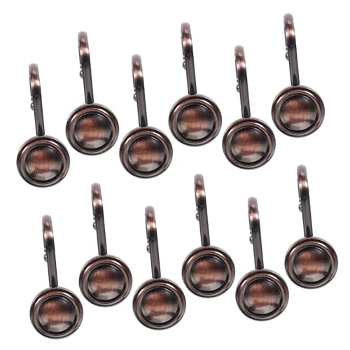 NOLITOY 12個 シャワー カーテン フック フック シャワー カーテン フラワー フック カーテン バス カーテン フック バスルーム カーテン フック 再利用可能 カーテン フック シャ