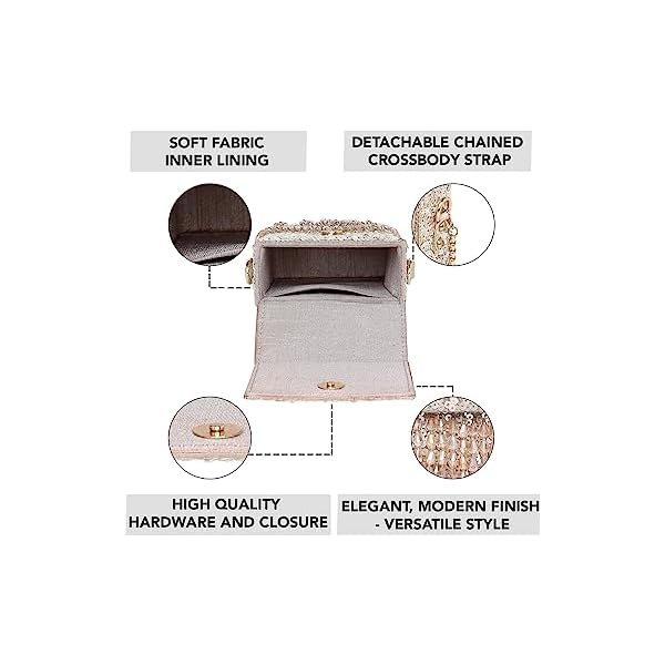 Peora Potli Style Purses for Women Handmade Evening Handbag Bridal Fashion Wristlet Bag for Girls - Image 4