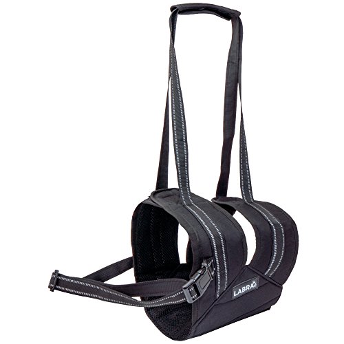Labra Veterinarian Approved Dog Canine K9 Sling Assist with Chest Strap Adjustable Reflective Straps Support Harness Helps with Loss of Stability Joint Injuries Arthritis ACL Rehabilitation Rehab