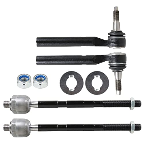 GXYWADY Front Inner Outer Tie Rod End Driver Passenger Kit Set 4pc Replacement for 2006-2010 Hummer H3 H3T 25781473 25988407 88877721 ES800762 EV800609