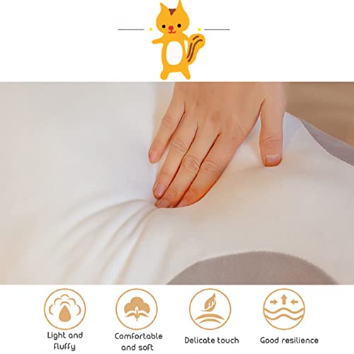 Rexinc RE-02 Long Gray Cat Plush Pillow Toy Sleeping Pillow Cute Cartoon Cat Stuffed Animals Soft Long Body Pillow Gift For Kids thumb #5