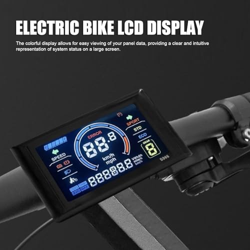 Pantalla LCD ebike a color con conector de 5 pines y panel impermeable para manillar 3
