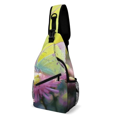 Bolso tipo sling amarillo para viaje y deporte miniatura 1
