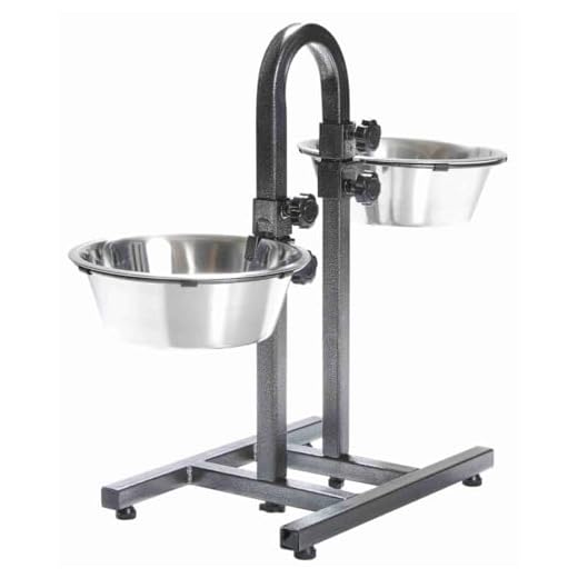 Trixie 2497 Hundebar, separat höhenverstellbar, 2 × 2,8 l/ø24 cm