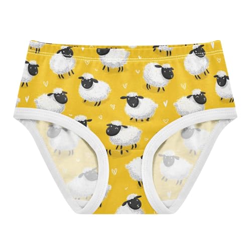 Girls Underwear Soft Cotton Sheep Kids Panties in Sizes 2/3t, 4t, 5t, 6 and 8
