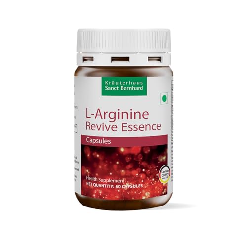 Image of Krauterhaus Sanct Bernhard L-Arginine Capsules with B-Vitamins|With B12,B1,B6,Folic Acid & Riboflavin|Supports Energy,Blood Circulation & Heart Health|Vegan,Non-GMO|1-Month Supply|60 Capsules