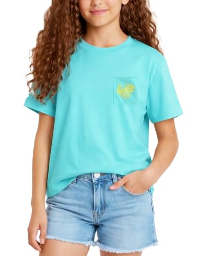 Image of Volcom Girls Shirts - Casual Crewneck Short Sleeve Graphic Tee Trendy Tops - Breathable Girls Summer Clothes