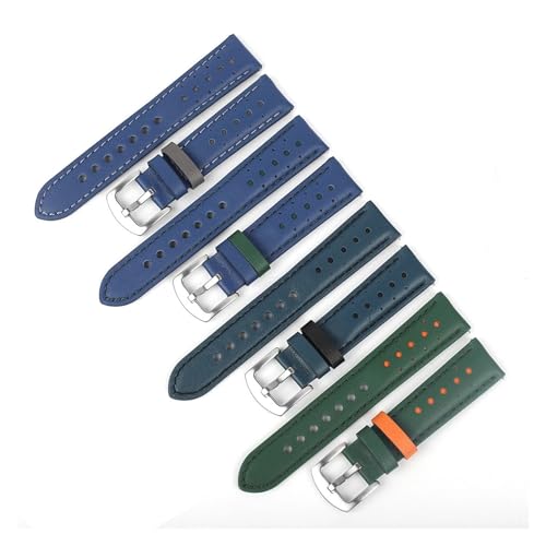 Correa de reloj de cuero impermeable y transpirable para uso diario masculino 4