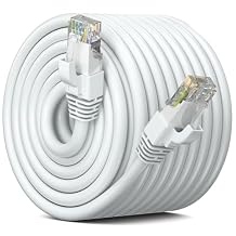 Maximm Cat 6 Ethernet Cable 250 Ft,Cat6 Cable, LAN Cable, Internet Cable, Patch Cable and Network Cable - UTP White 250 Feet ethernet Cord