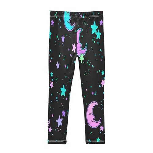 Bolaz Toddler Girls Leggings Printed Yoga Pants Leggings Sleeping Moon for Kids2