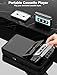Portable Cassette Player with 3W Big Speaker Cassette Tape Recorder via Bluit-in Microphone,Cassette Tape Player with Retractable Handle，Supports External Microphone Input Power by 4 C Battery