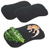LANIAKEA 3PCS Tortoise Rock Plate 11''x5.5'' Reptile Basking Platform Food Bowl Dish Feeding Slate Tortoise Habitat Decor for Snake Lizard Chameleon Frog Gecko