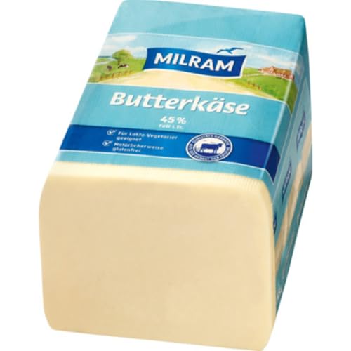 Milram Butterkäse halbfester Schnittkäse, 45% Fett ca 3 kg Stück