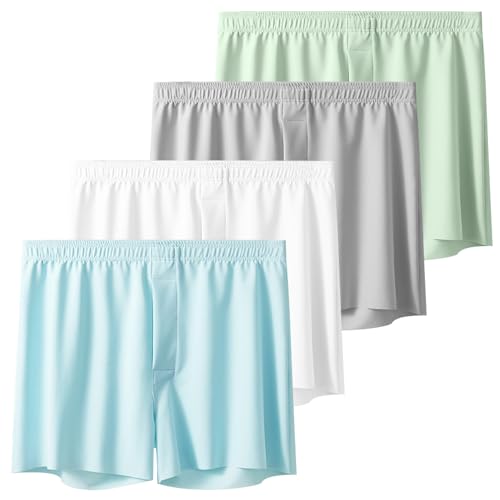 Man’s Boxer Shorts Men's Underwear Ice Silk Elastic Loose Simple Casual Home Underwear Beach Pants Multipack - Main Image