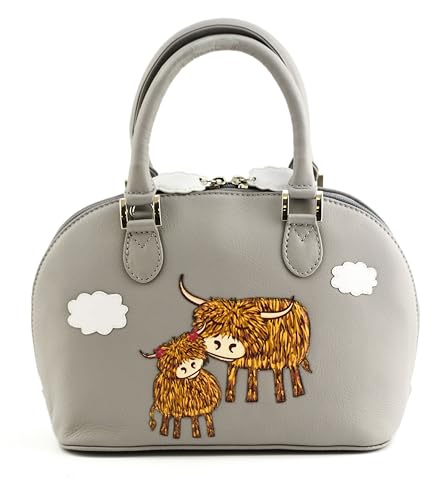 Sac à main rond zippé Mala Leather Bella 7328 33 bandoulière cuir rigide femme