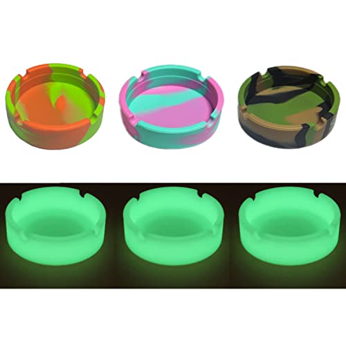 SOQKEEN Lot de 6 cendriers colorés en silicone antiadhésifs résistants à la chaleur et ne cassent pas - Pour la maison, le bureau, le restaurant ou l'extérieur, Blanc