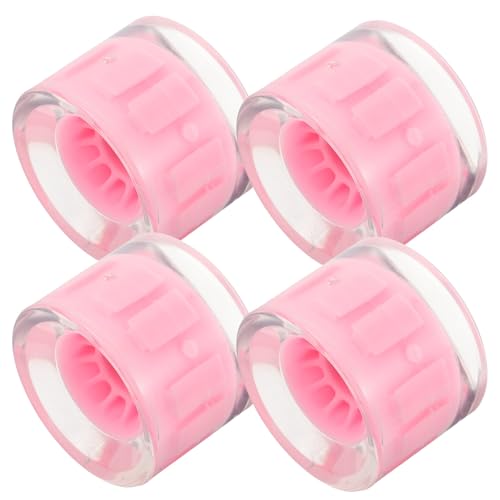 HINTRMENT Ruedas cruiser para patineta 4 piezas color rosa con grande y características de iluminación para uso en espacios interiores y parques