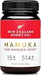 New Zealand Honey Co. Raw Manuka Honey UMF 15+ MGO 514+ - Monofloral, New Zealand Source : Pollens naturels et enzymes - UMF Certifié pour le bien-être quotidien - 500g (17.6oz)