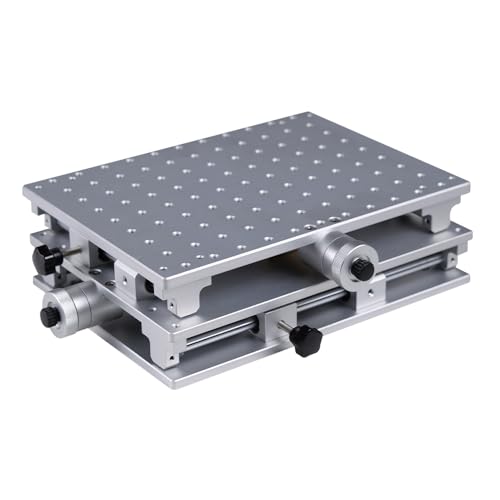 2-Axis Workbench 2D Axis Work Table US Stock XY Table 2-Axis Moving Table Workbench with Polished Lifting Platform for Laser Engraver Machine