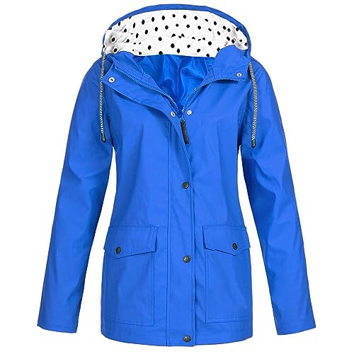Manteau de chargement bleu pour femme veste décontractée à capuche taille M