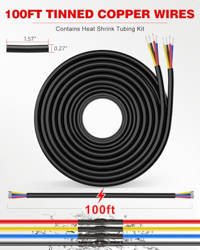 Image of NAOEVO 16 Gauge Wire 4 Conductor, 16 Gauge Automotive Wire 12V Cable, 100FT
