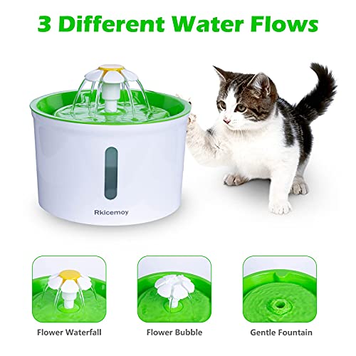 Rkicemoy Cat Water Fountain, 54oz Automatic Pet Water Fountain, Dog Cat Water Dispenser, Pet Flower Drinking Fountains… - Image 5