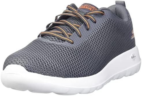 Skechers Men's Go Walk Max-54601 Sneaker, Charcoal/Orange, 9.5