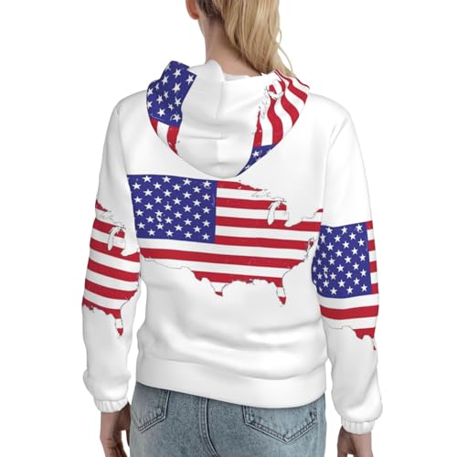 Sweat à capuche drapeau USA EdWal pull parfait pour le week-end