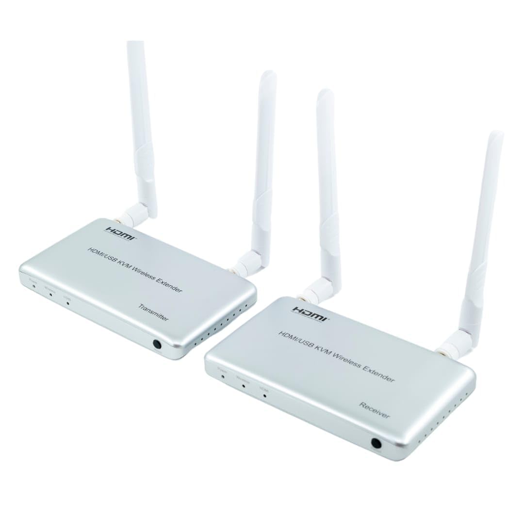Atdaraz Wireless HDMI/USB KVM Extender 200M HDMI, Transmitter and Receiver up to 200M, 2.4G and 5G Modules for High Speed-image-30