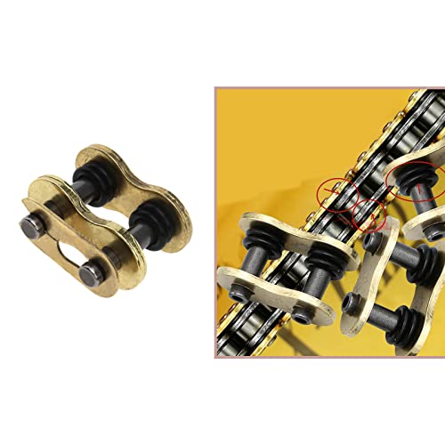Universal Motorrad Clipschloss Clip Kettenschloss für 525 VX Ring Teilung verstärkte Kette Verbindungsglied Gold