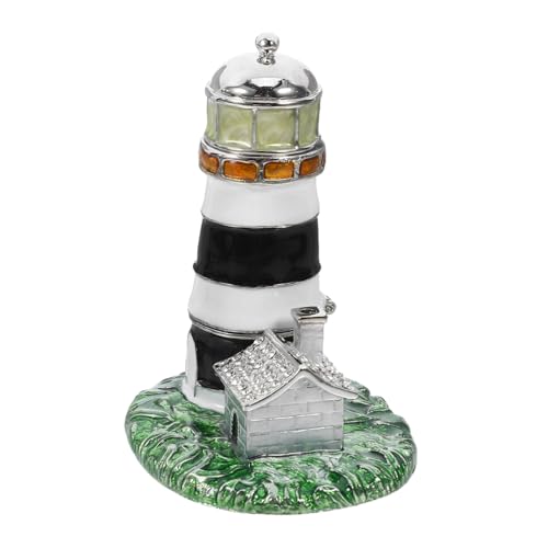 Boîte à bijoux en forme de phare et rangement bagues rétro