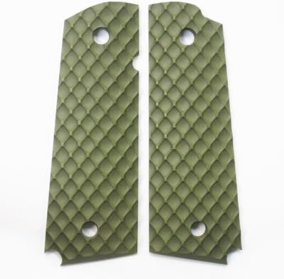 Custom "D-Fense" High-Impact Polymer 1911 Grips in OD Green