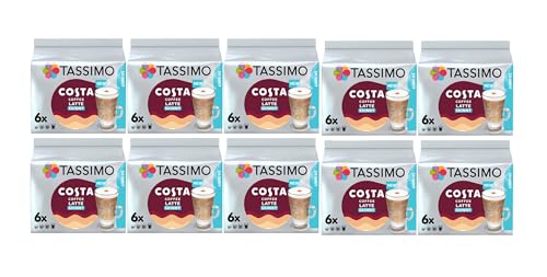 Tassimo Costa Skinny Latte Coffee Pods (Pack of 10 Total 120 Pods 60 Servings)