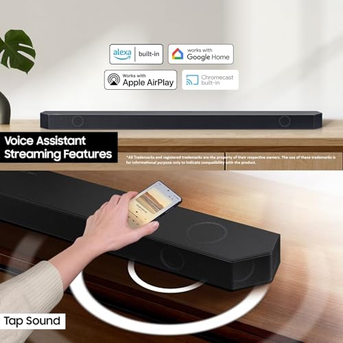 Image of Samsung 540 W 9.1.4 ch (HW-Q930D /XL) Wireless Dolby Atmos Soundbar with Subwoofer, Center /Up /Side Firing Speakers, Surround Sound, Alexa Built-in, AirPlay2, Wi-Fi, Bluetooth, HDMI (Titan Black)