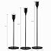 SUJUN Matte Black Candle Holders Set of 3 for Taper Candles, Decorative Candlestick Holder for Wedding, Dinning, Party, Fits 3/4 inch Thick Candle&Led Candles (Metal Candle Stand)