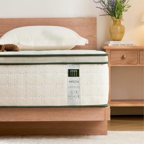 Rifezza 14" Hybrid Queen Mattress with Gel Foam & Coils