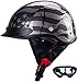 TKTTBD Motorrad Halbhelme Brain-Cap Motorrad Motorrad Helm Mit Eingebauter Sonnenblende für Männer Retro Motorradkappe für Mofa Crash Moped Scooter Cruiser,DOT/ECE-Zulassung