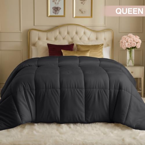 Image of Utopia Bedding Comforters Queen Size, All Season Duvet Insert, Down Alternative Box Stitched Bed Comforter with Corner Tabs, Machine Washable (Grey)