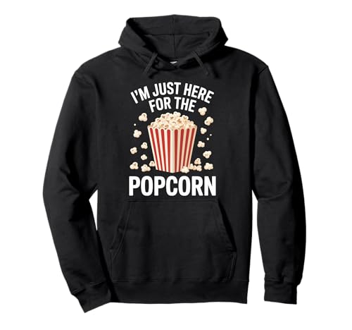 Popcorn Just Here Popcorn Divertente Film Amante Felpa con Cappuccio
