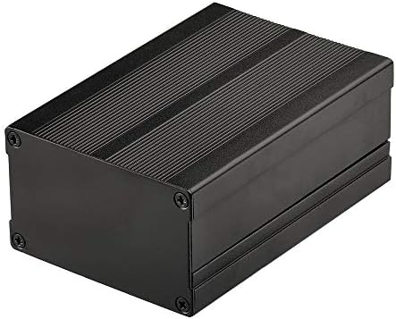 Eightwood Aluminum Electronic Enclosure, HiFi Audio Amplifier Ham Radio Project Box, PCB Board Case Black - 4.33 x 2.99 x 1.81 inch (LWH)