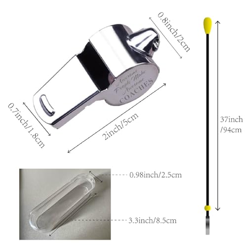 Silbato de Acero Inoxidable CREATCABIN con Lanyard miniatura 2