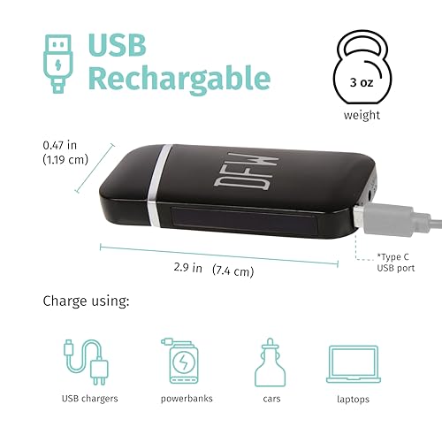 Encendedor Eléctrico Recargable USB Negro miniatura 4