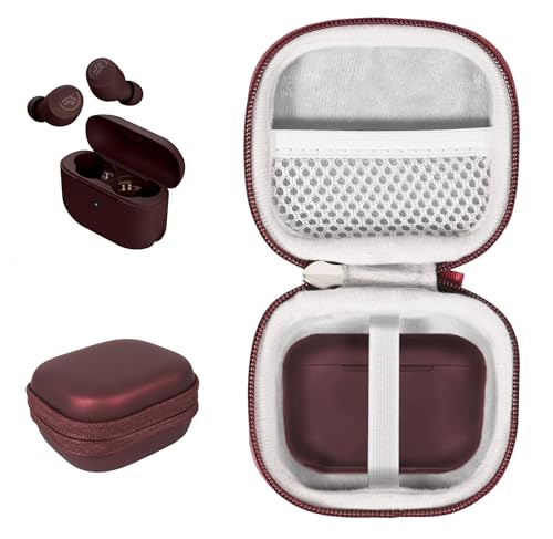 Image of Case for JLab Go Pop+,Go Air Pop,Air Tones+ / Tones, JBuds Mini True Wireless Earbuds, Compact Organizer for the Charger case and Charger Cord (Red)