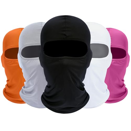 Image of ROXUN Balaclava Ski Mask, 5 Pack Neck Gaiter Motorcycle Summer Cooling | UV Protection Shiesty, Windproof Scarf for Men /Women, Face Mask, Versatile Use
