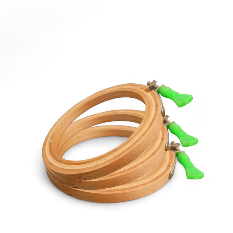 4-Inch Wooden Embroidery Hoop (3-Ply, Pack of 3) – Mini Hoop Frame for Embroidery & Crafts-image-42