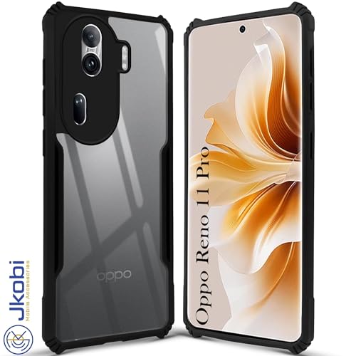 Image of Jkobi Back Cover Case for Oppo Reno11 Pro 5G (Shockproof with Polycarbonate Clear Panel | Professional Black)