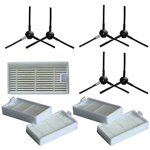 Chuancheng 10 spazzole laterali + 10 filtri Hepa