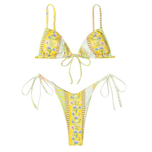 Bikini String Brésilien Vert XS - Maillot de Bain Femme Chic et Sexy